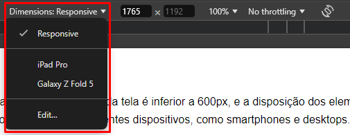 Selecionar diferentes dispositivos descrito no passo 4